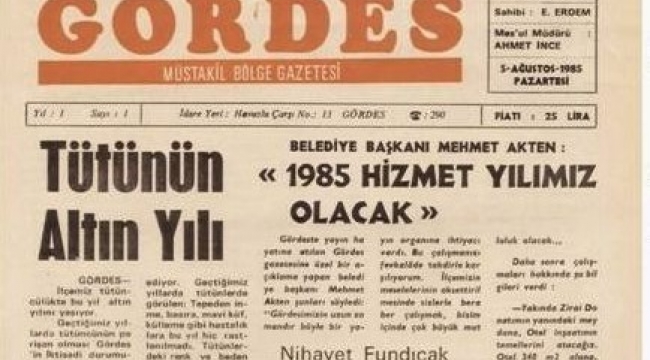 Gördes Gazetesi 37. Yılına Girdi