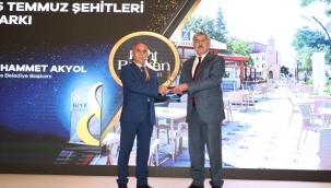 Kent ve Başkan Dergisinden Başkan Akyol'a Ödül