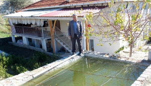 Yağmur Sularını Havuzda Topluyor