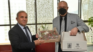 Başkan Ergün Başkan Akyol'u Konuk Etti