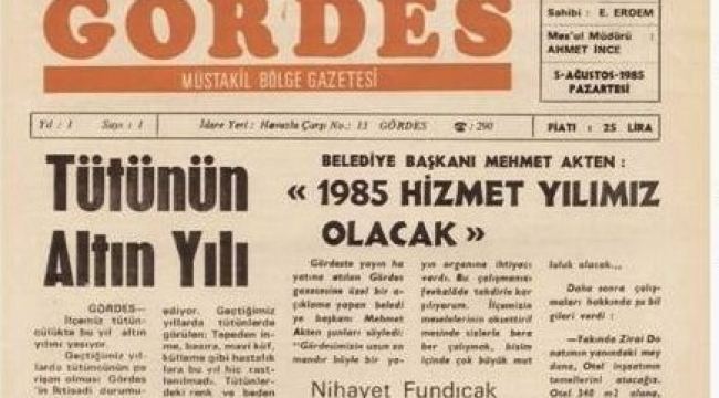 Gördes Gazetesi 38 Yaşında