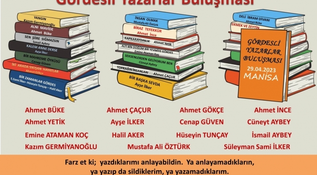 Gördesli Yazarlar Manisa'da Buluşuyor