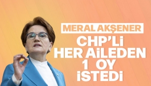 Akşener CHP'li Her Aileden Bir Oy İstedi