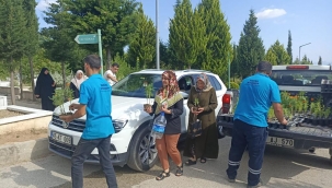 40 Bin Çiçek 17 İlçe Mezarlığında Dağıtıldı