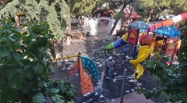 Oyun Parkları Dezenfekte Edildi