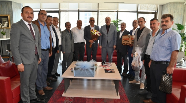 Muhtarlardan Başkan Ergün'e Teşekkür Ziyareti