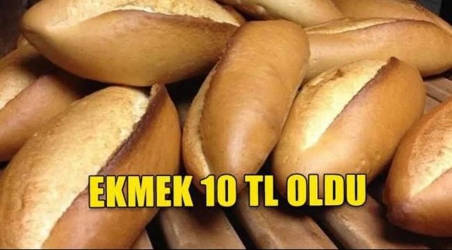 Ekmek 10 TL Afiyet Olsun