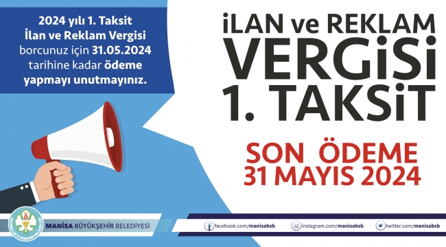 İlan ve Reklam Vergisinde Son Gün 31 Mayıs