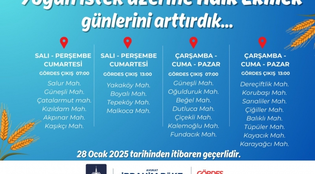 Halk Ekmek Aracının Kırsal Mahalle Seferleri Arttırıldı