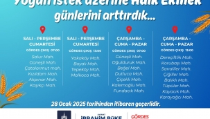 Halk Ekmek Aracının Kırsal Mahalle Seferleri Arttırıldı