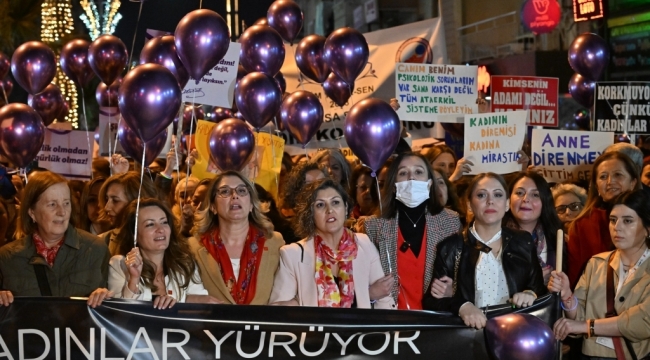 Manisa'da Kadınlar Eşitlik ve Özgürlük İçin Yürüdü