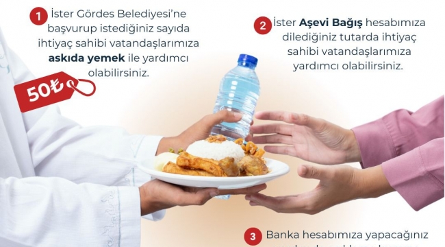 Gördes Belediyesi Aşevi Askıda Yemek Uygulaması Başlıyor