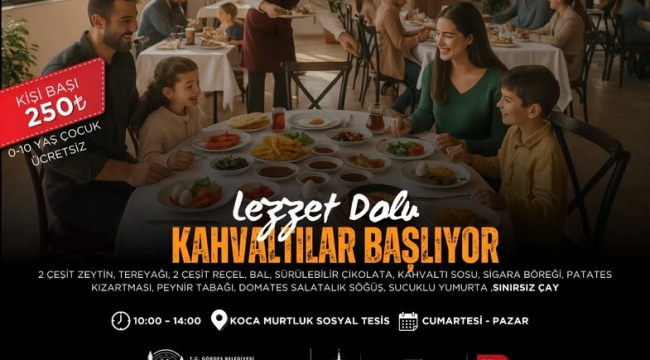 Kocamurtluk Sosyal Tesislerinde Kahvaltı Servisi Başladı