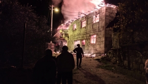 Evciler'de 4 Ev Cayır Cayır Yandı