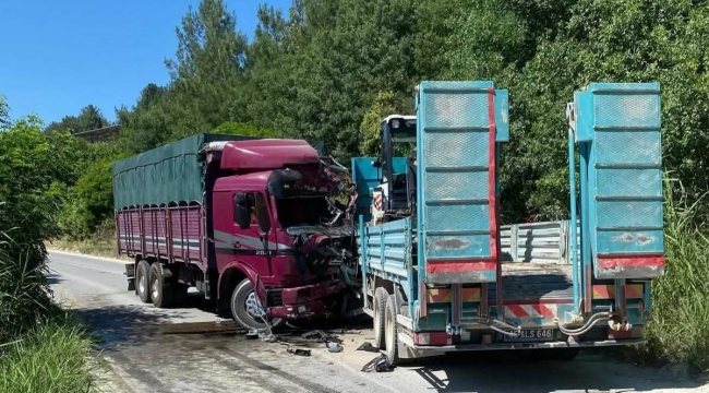 Kamyonlar Kafa Kafaya Çarpıştı 1 Kişi Yaşamını Yitirdi