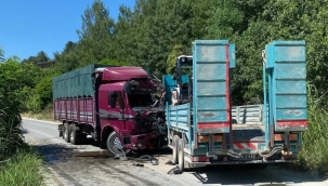 Kamyonlar Kafa Kafaya Çarpıştı 1 Kişi Yaşamını Yitirdi