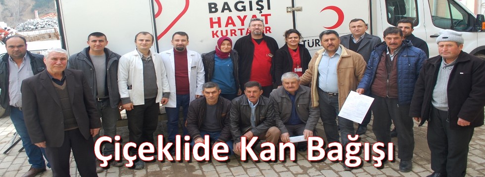 Çiçekli'de Kan Bağışı