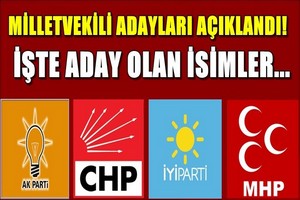 İşte Manisa Milletvekili Adayları