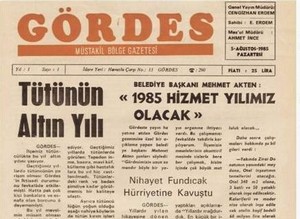 Gördes Gazetesi 34. Yılında