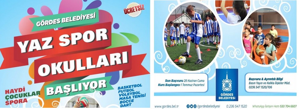 Belediye Yaz Spor Okulları Başlıyor