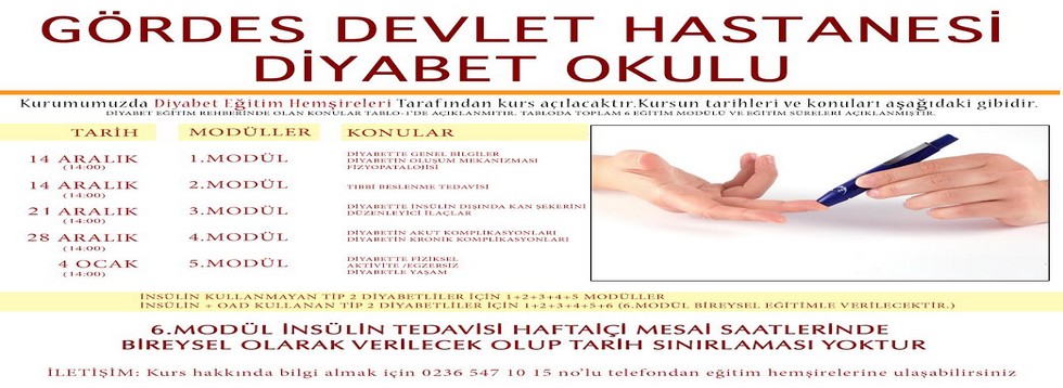 Devlet Hastanesi Diyabet Okulu Açtı