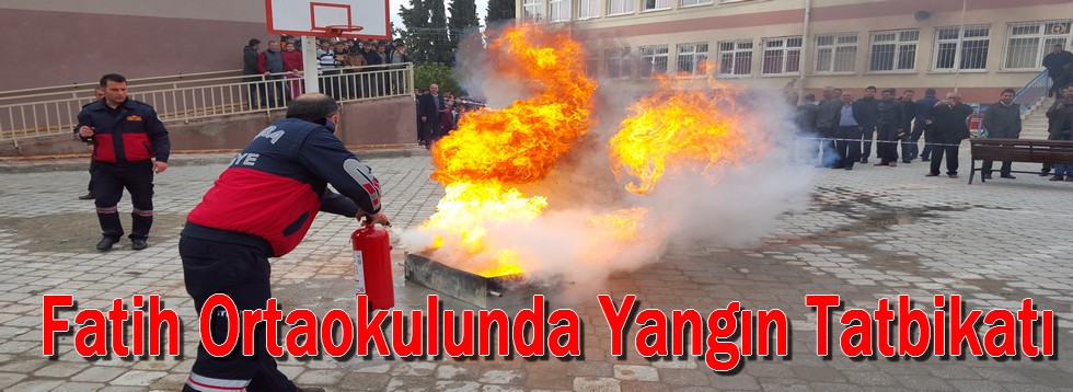 Fatih Ortaokulunda Yangın Tatbikatı