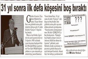 Boş Çerçeve Manisa Basınında