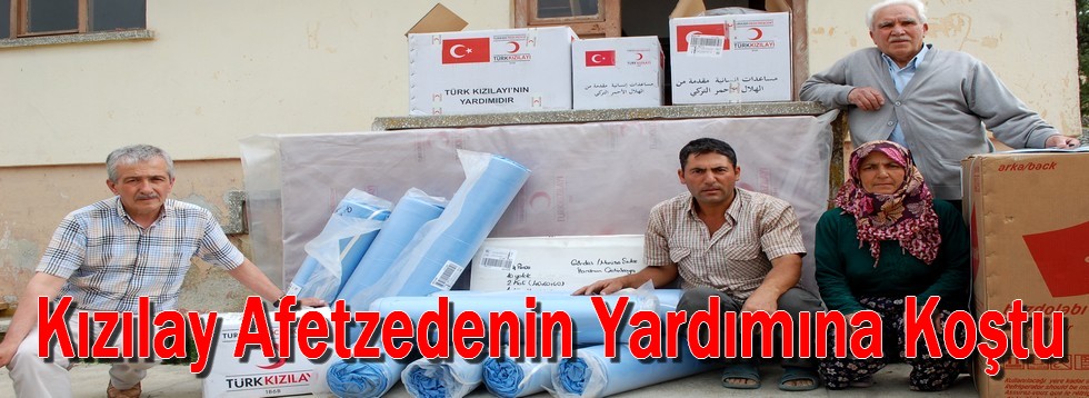 Kızılay Afetzedenin Yardımına Koştu