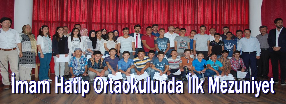 İmam Hatip Ortaokulunda İlk Mezuniyet Sevinci