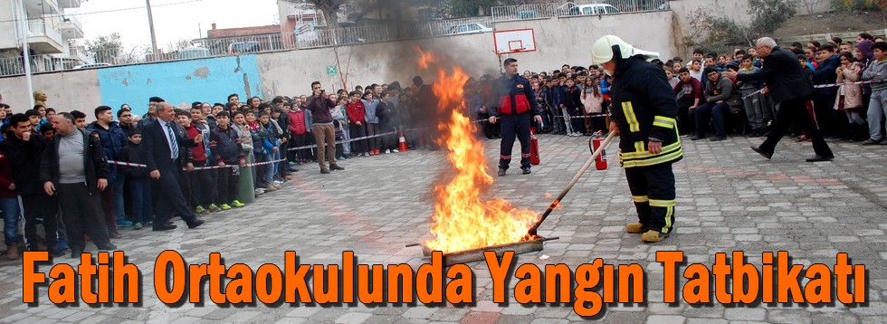 Fatih Ortaokulunda Yangın Tatbikatı