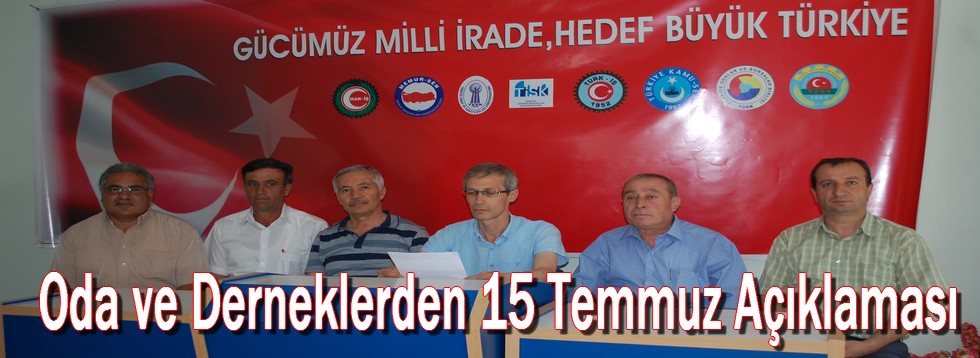 Oda ve Meslek Kuruluşlarından 15Temmuz Basın Açıklaması