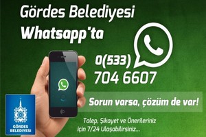 Gördes Belediyesinden WhatsApp İletişim Hattı